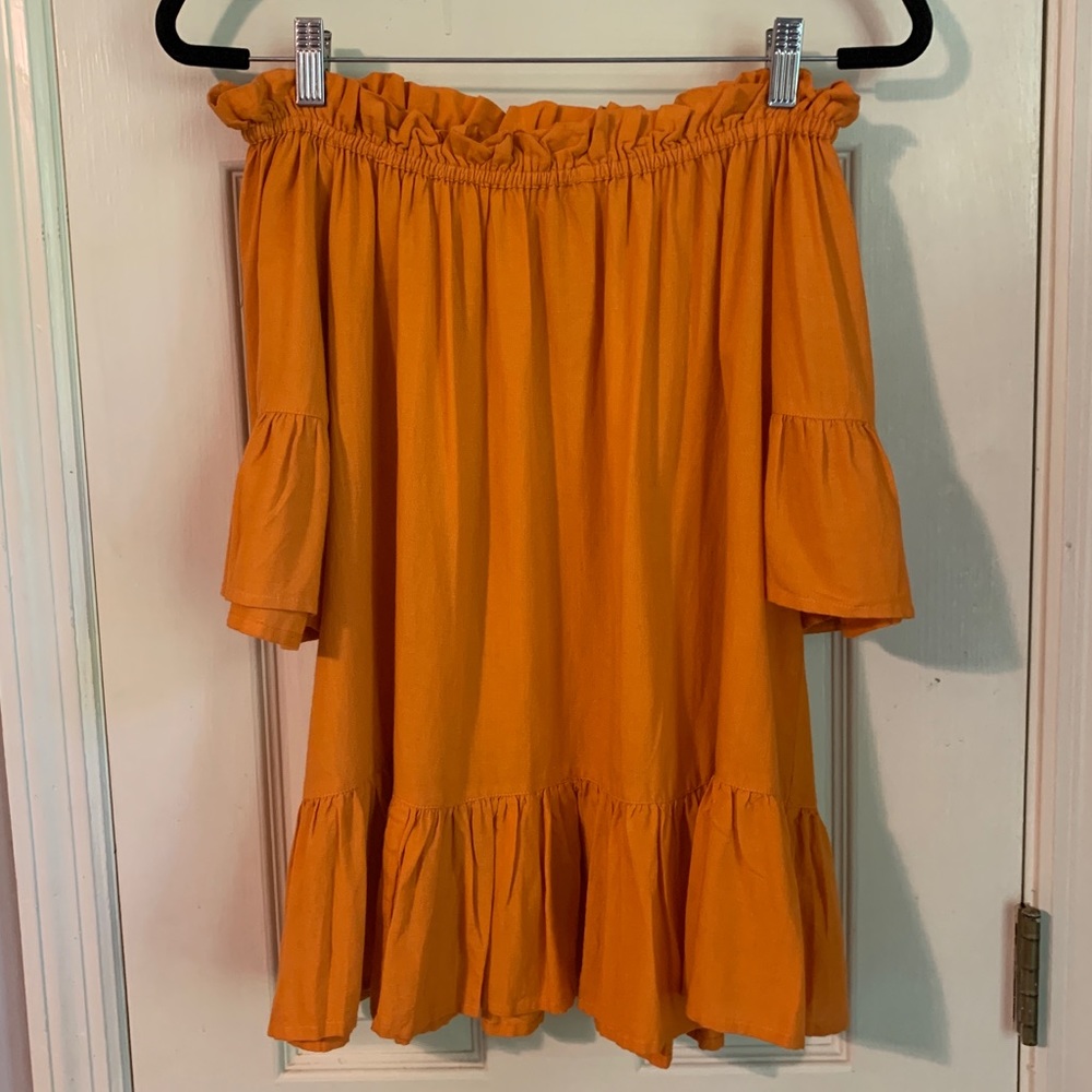 Solito Off The Shoulder Top in Orange